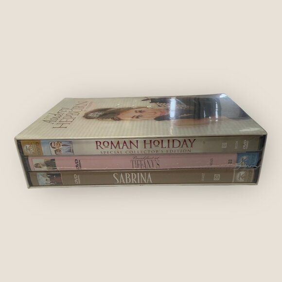 The Audrey Hepburn DVD 3-Disc Set Breakfast at Tiffanys Roman Holiday Sabrina - Picture 3 of 3